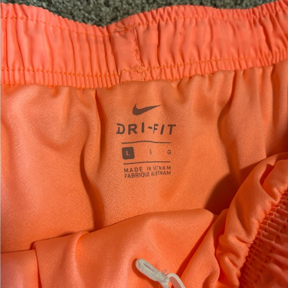 Nike Women's Bright Coral Athletic Shorts - Picture 2 of 8